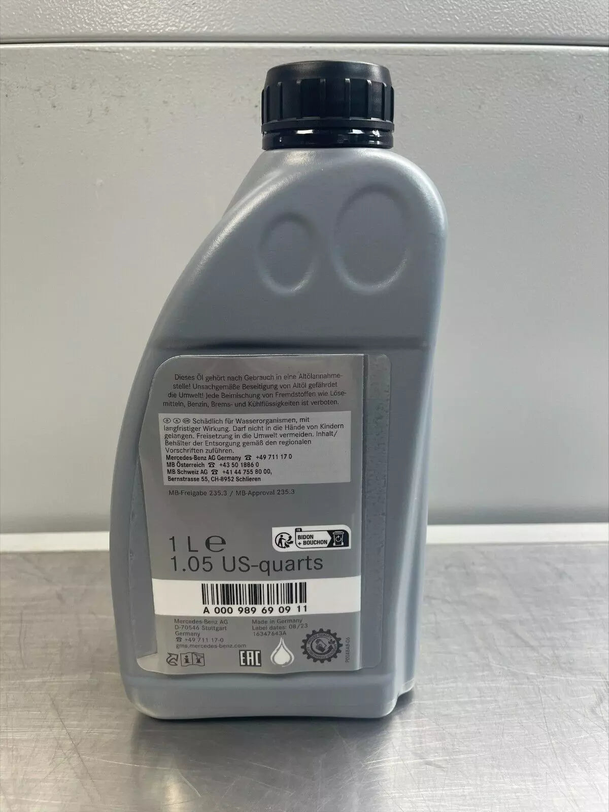 Mercedes-Benz Manual Gearbox Oil, 1L MB235.3, A0009896909
