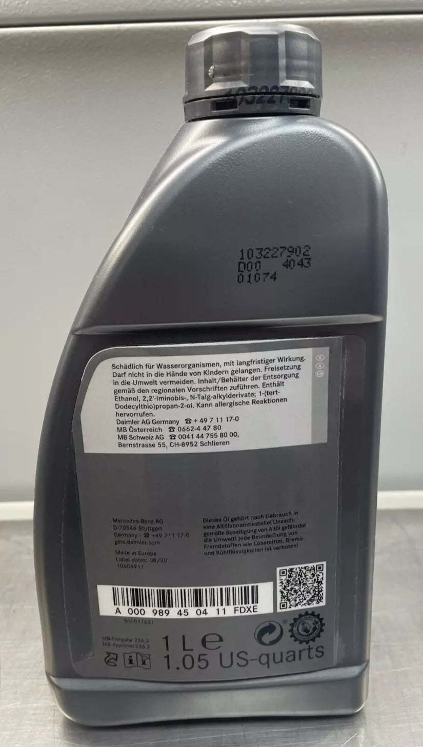 Mercedes-Benz Power Steering Fluid, 1L, A0009894504