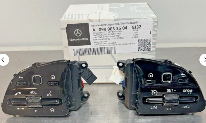 GENUINE MERCEDES-BENZ STEERING WHEEL BUTTONS, A0999053504 9J32, 907-910
