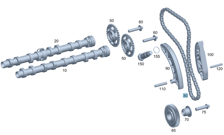 Mercedes-Benz Timing Chain, For OM651 Engine, A0009933502