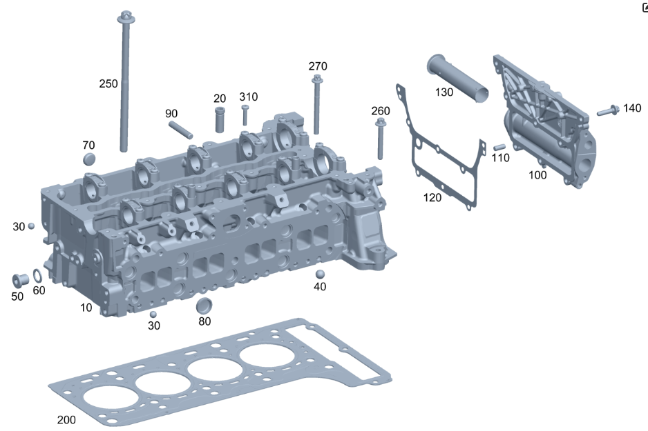 Mercedes-Benz Timing Chain Case Cover, For OM651 Sprinter, A6510100517