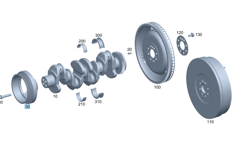 Mercedes-Benz Crank Pulley, For OM651 Sprinter, A6510351812