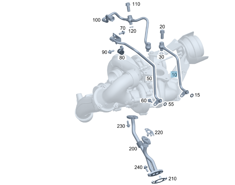 Mercedes-Benz Oil Line, For OM651 Engine, A6511800220