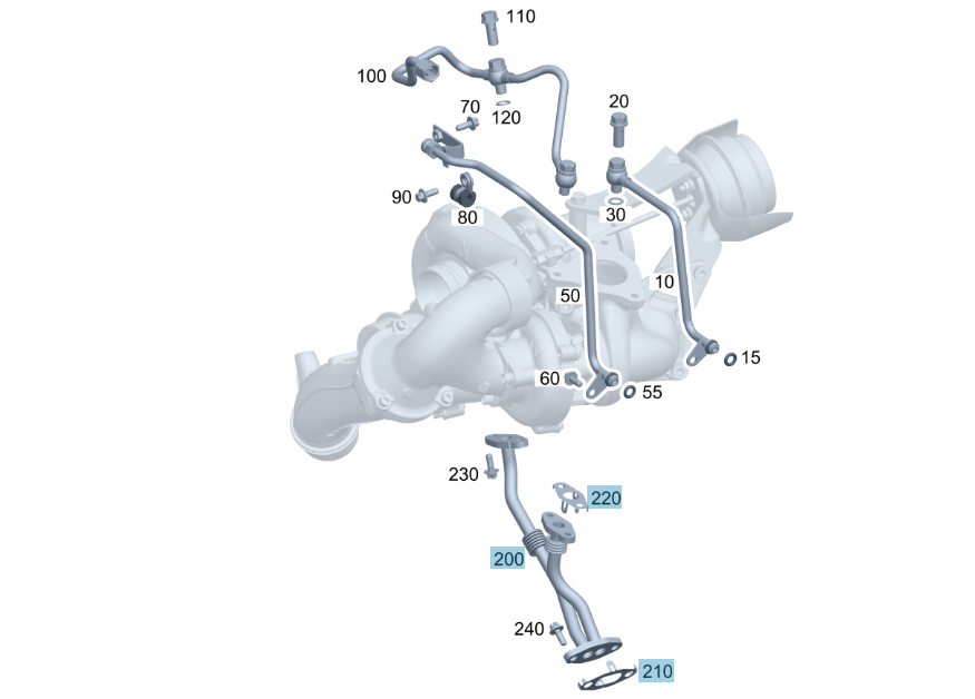 Mercedes-Benz Oil Return Line, For OM651 Engine, A6511800722