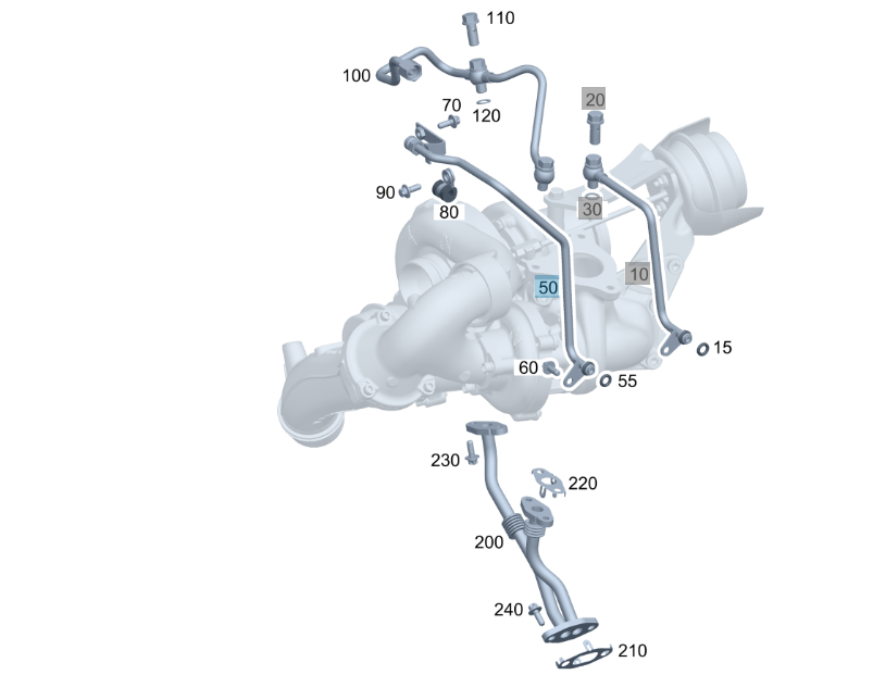 Mercedes-Benz Oil Line, For OM651 Engine, A6511801220