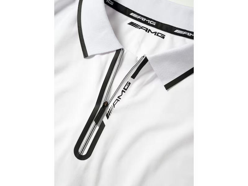 Mercedes-Benz Clothing Men's White AMG Polo Shirt