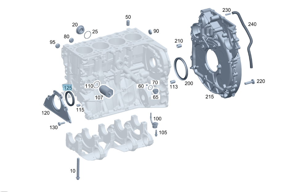 Mercedes-Benz Front Crankshaft Seal Ring, OM651 Engine, A0149972646