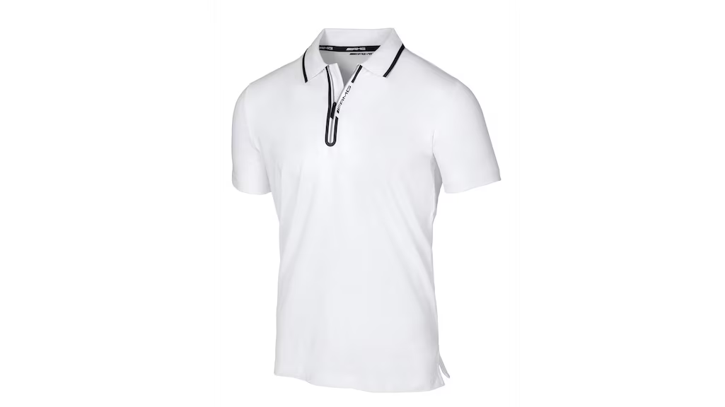 Mercedes-Benz Clothing Men's White AMG Polo Shirt
