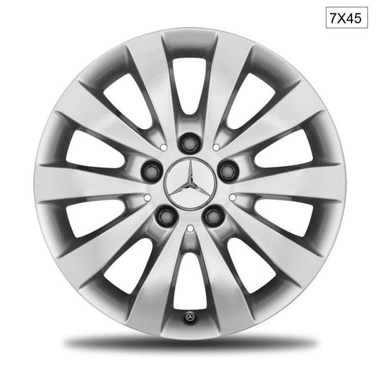 Genuine Mercedes-Benz Vito Alloy Wheel Set, 10 Spoke, 16 Inch, 6.5J, Ronal, Silver