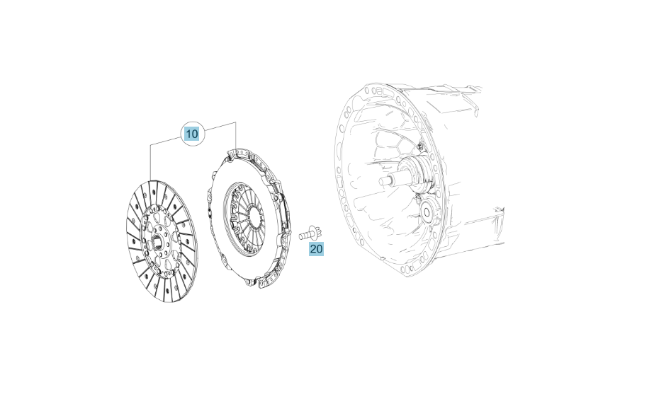 Genuine Mercedes-Benz Clutch Kit, For 907 Sprinter, OM651