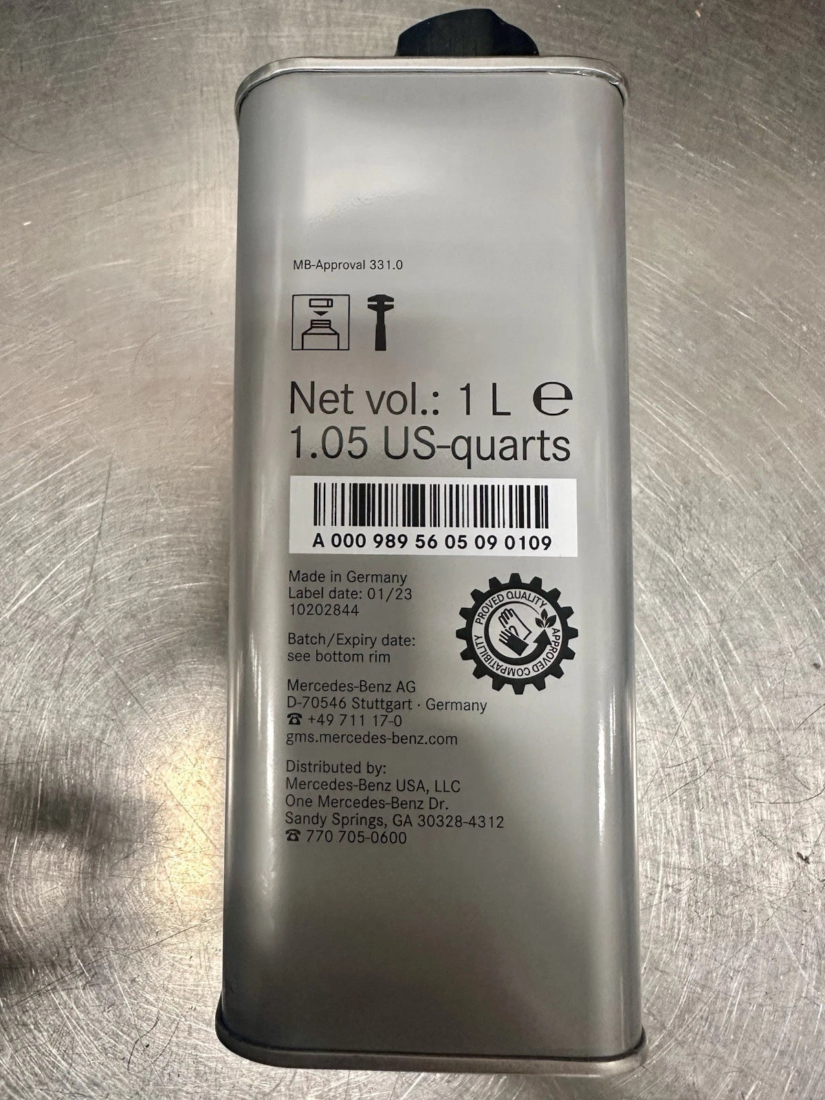 Genuine Mercedes-Benz Dot 4 Brake Fluid, MB331.0, 1L