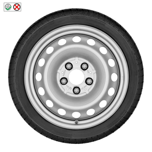 Genuine Mercedes-Benz Vito, Steel Wheel Rim, Silver, For W639 Vito, A6394013202, Set of 4